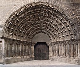 Puerta Del Juicio De La Catedral De Tudela. 