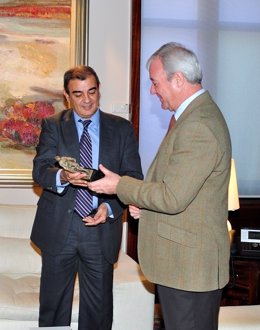 El Presidente De UCOMUR, Juan Antonio Pedreño Y El Presidente Valcárcel