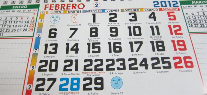 Calendario 2012