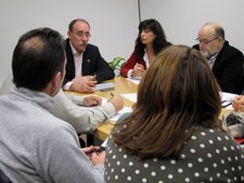 Reunión Entre Políticos Socialistas Y Representantes De UGT, CC.OO Y Las OPA 