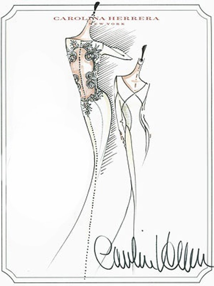 Boceto Del Vestido Que Lució Kirsten Stewart En 'Amanecer'