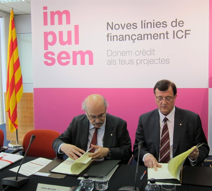 Los Consellers A.Mas-Colell Y F.X.Mena