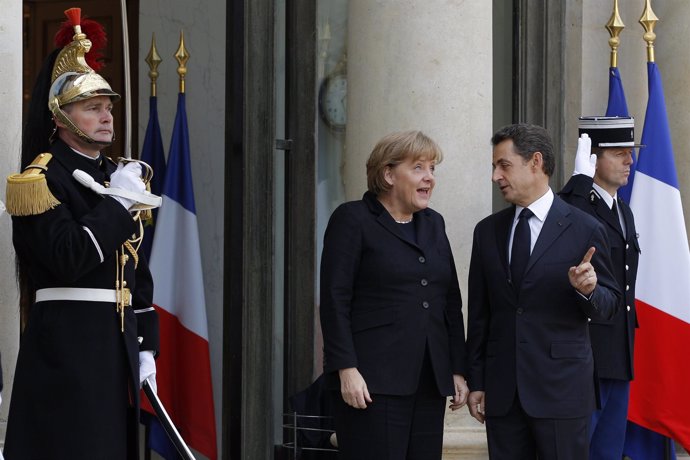 Angela Merkel Y Nicolás Sarkozy