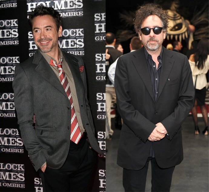 Montaje Tim Burton Y Robert Downey Jr.