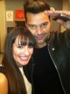 Lea Michele y Ricky Martin en el set de 'Glee'
