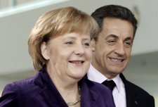 La Canciller Alemana, Angela Merkel,  Y El Presidente Francés, Nicolas Sarkozy