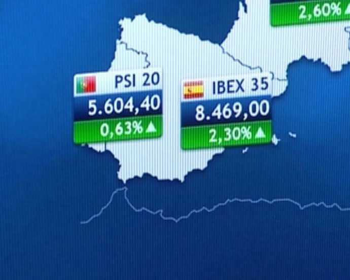 El Ibex sube un 2% a media sesión