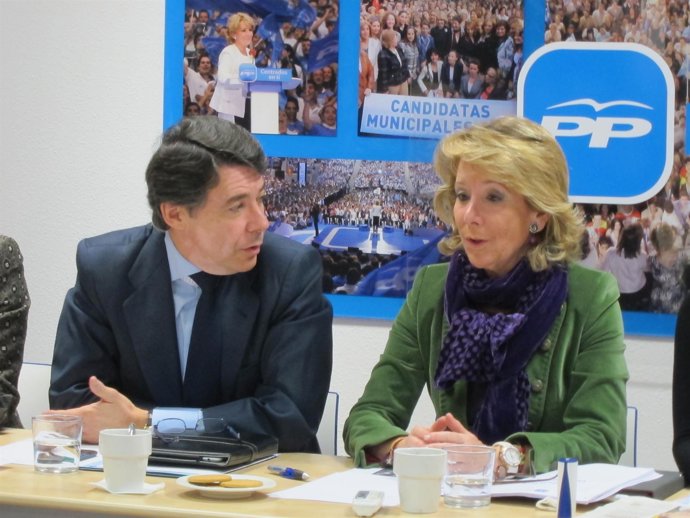 González Y Aguirre En La Reunión Del Comité De Dirección Del PP De Madrid