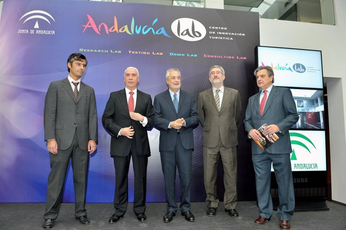 Inauguración Del Andalucía Lab (Córdoba, Alonso, Griñán, Ávila Y Moreno Peralta)