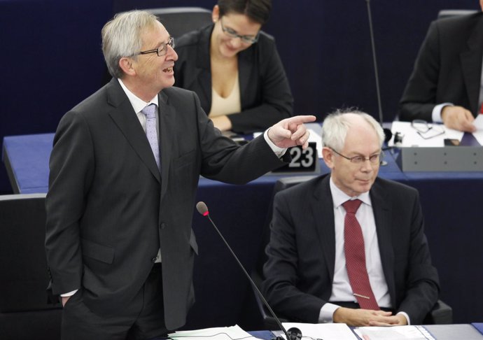 Juncker Y Van Rompuy En El Parlamento Europeo - Eurocámara