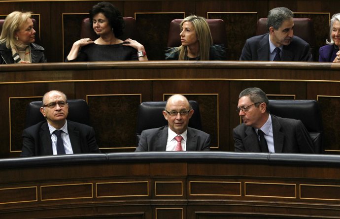 Cristóbal Montoro, En Su Escaño En El Congreso