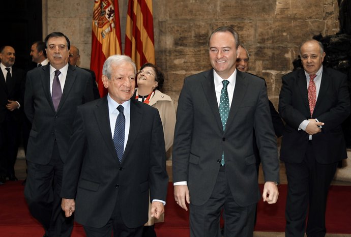 Alberto Fabra Recibe Al Presidente Del TC, Pascual Sala