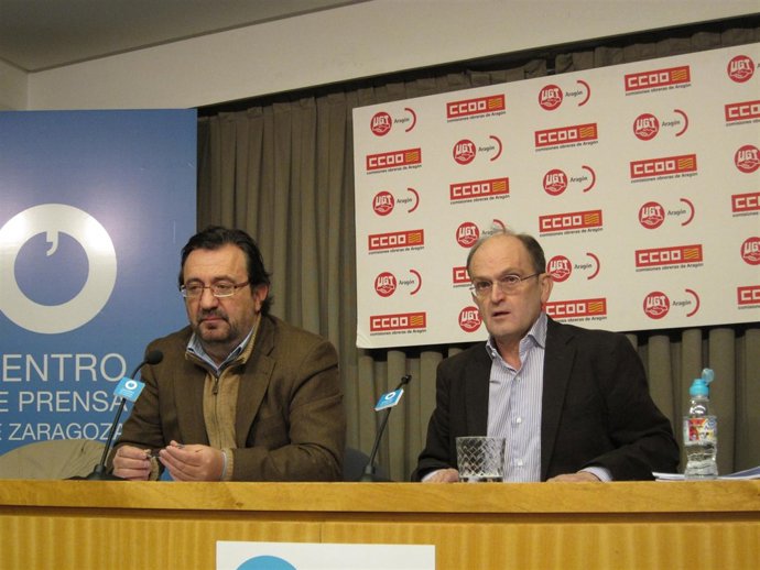 Secretarios Generales De CC.OO. Y UGT Aragón.