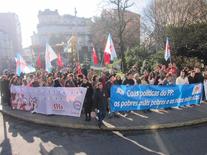 Concentración De Delegados De La CIG En Santiago
