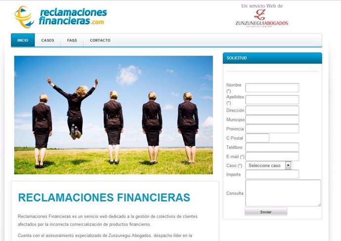 Página Web Reclamacionesfinancieras.Com
