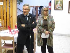 El Alcalde De Barcelona, Xavier Trias, Con La Teniente De Alcalde Maite Fandos