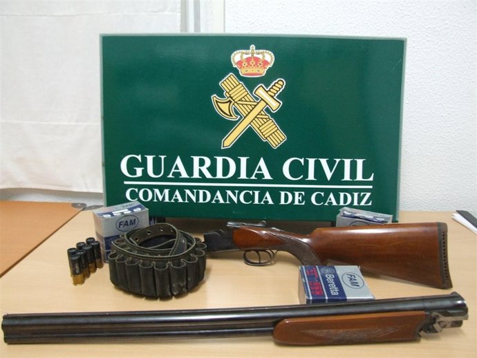 Escopeta De Caza Intervenida A Un Detenido En Chiclana