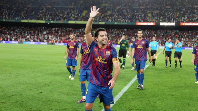 El Jugador Del FC Barcelona Xavi Hernández