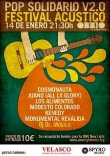 Cartel De La Segunda Edición Del Festival Acústico Pop Solidario