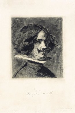 Retrato De Velázquez, Grabado De Marià Fortuny