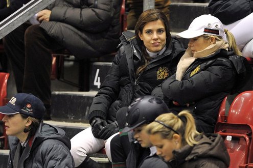 Carlota Casiraghi (L) Attends The CSI Basel 