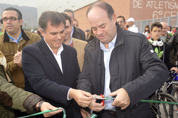 Francisco España Y Manuel Barón, En La Inauguración Del Carril                