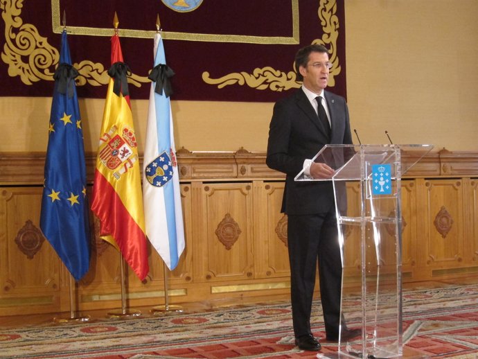 El Presidente De La Xunta, Alberto Núñez Feijóo, En El Pazo De Raxoi.
