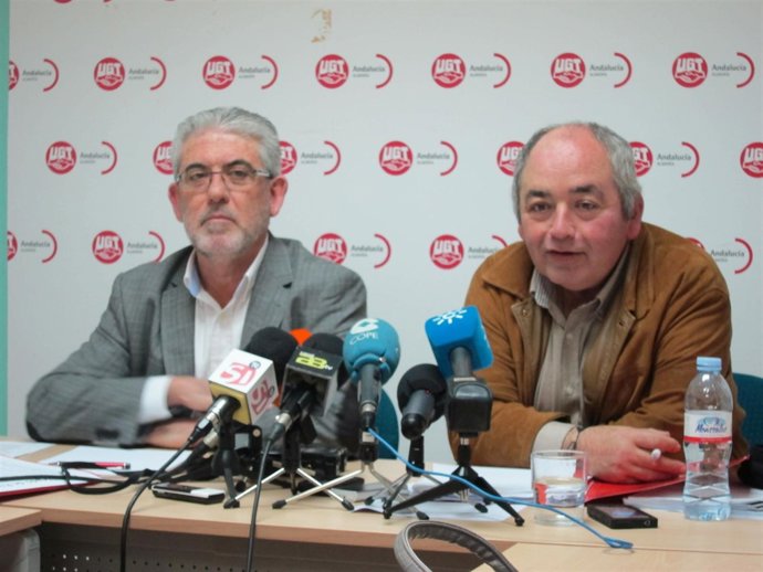El Secretario De UGT-A , Manuel Pastrana, Junto Al Secretario Provincial De Alme