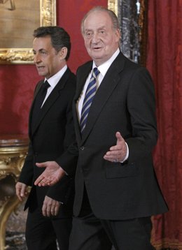 El Rey Recibe A Nicolas Sarkozy