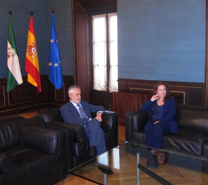 Griñán Recibe En Santa Telmo A La Nueva Delegada Del Gobierno En Andalucía