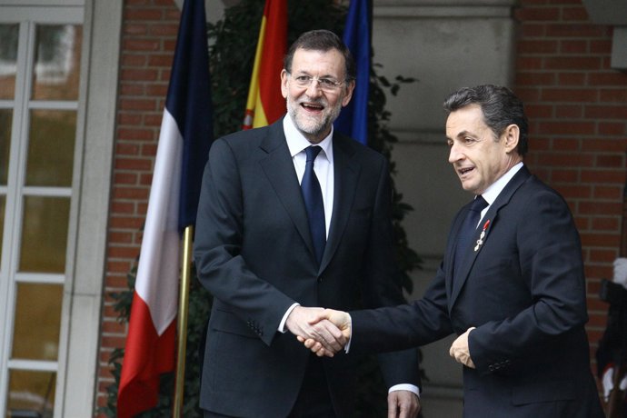 Rajoy Recibe A Sarkozy En La Moncloa