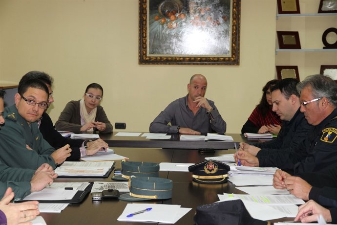 Participantes En La Junta Local De Seguridad En Nules (Castellón).