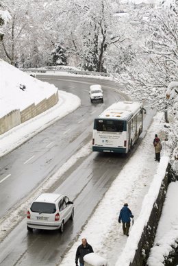 Nieve en Pamplona.