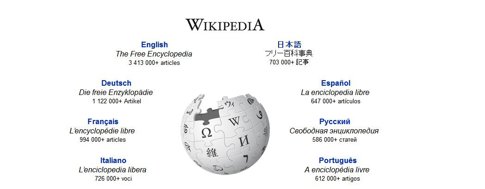 Portada de Wikipedia.
