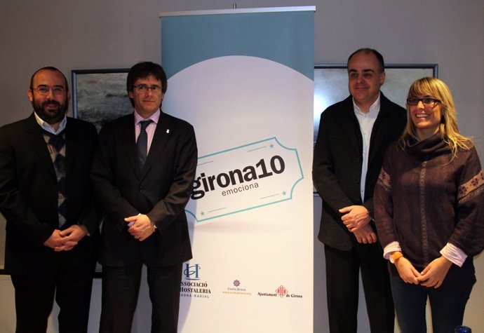 El Alcalde De Girona, Carles Puigdemont, Y Organizadores Del 'Girona 10'