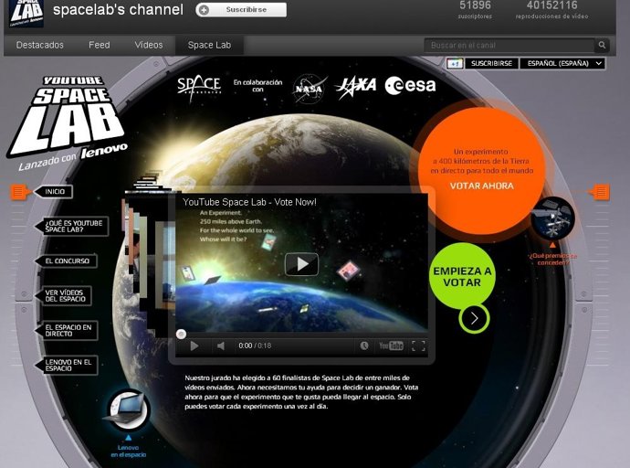 Concurso Youtube Space Lab