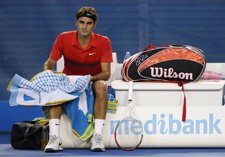 El Tenista Suizo Roger Federer En El Abierto De Australia De 2012