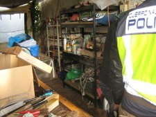 Vivienda de la supuesta red de hachís de Cádiz a Alemania