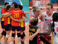 Montaje Selección Masculina Y Femenina De Voleibol 