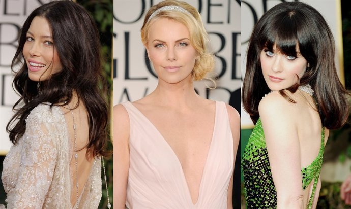 Montaje Looks Charlize Theron, Jessica Biel Y Zooey Deschanel