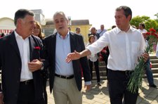 Viera y Griñán en un acto en la última campaña electoral por las municipales