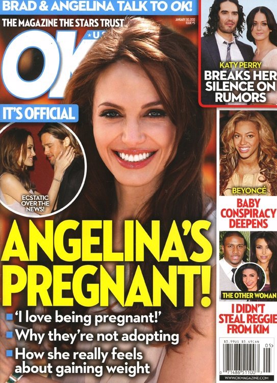 Angelina Jolie En La Portada De La Revista 'Ok!'