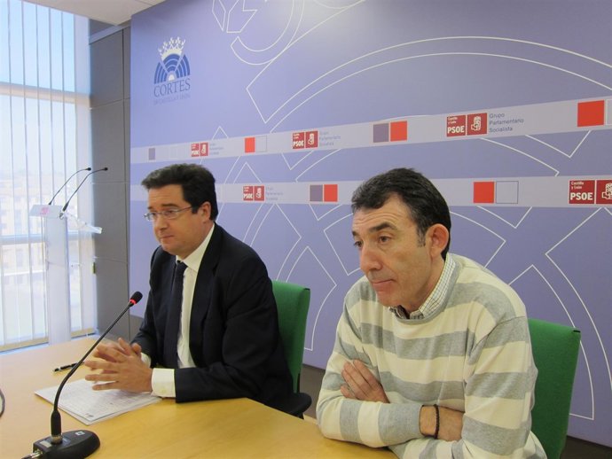 Óscar López Y El Secretario Regonal De CC.OO, Ángel Hernández