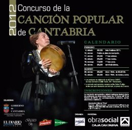 Cartel Del Certamen De Canción Popular De Cantabria