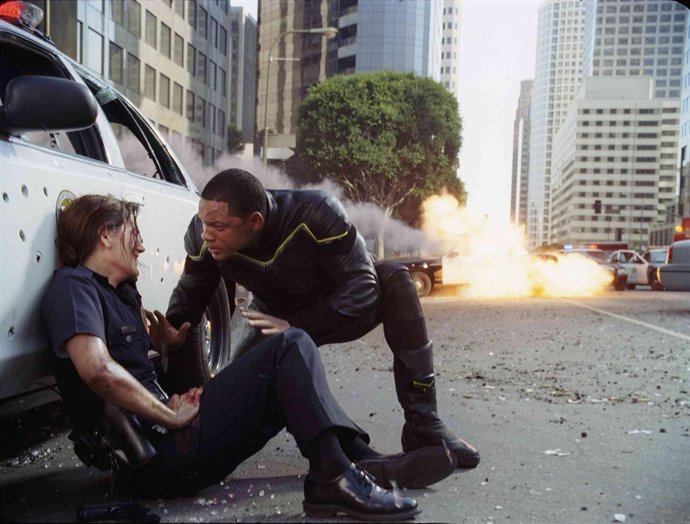 Will Smith En Una Escena De 'Hancock'.