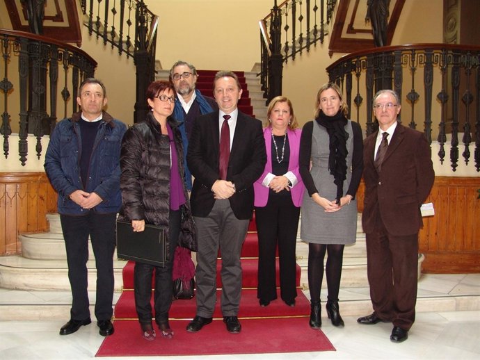 Recio, Junto A Los Responsables De Los Cades En Almería