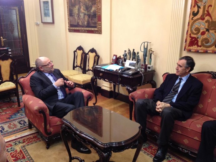 Presidente De Novagalicia, J.M.Castellano, Con Alcalde De Ourense, F.Rodríguez