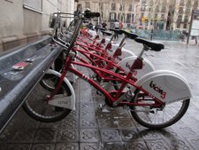 Una estación del Bicing de Barcelona
