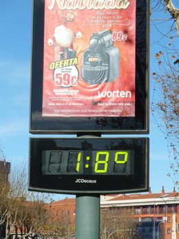 Buen tiempo, soleado, termometro