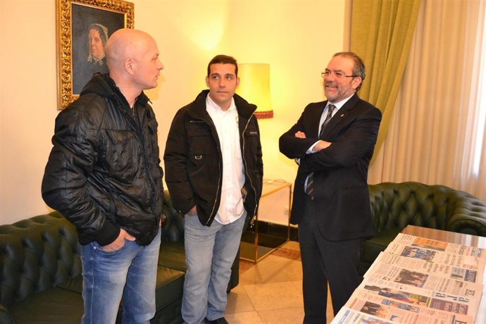 David Serra, Robert Ibarz Y El Pte.De La Diputación Lleida, Joan Reñé